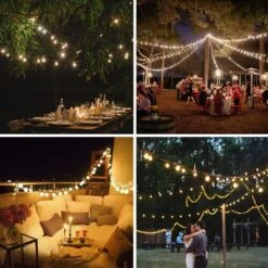 LED Outdoor String Lights, Patio Lights Outdoor Waterproof, 30FT Color Changing G40 Bulbs, Connectable Commercial Decorative Lights For Bistro Pergola Backyard Party Camping Christmas Decorations -Xmas Lighting Shop 71V1ZQOUBWL. AC SL1080