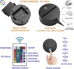 Comiwe Tiger 3D Illusion Night Light Toys,16 Colors Change Smart Touch & Remote Control,Home Decor LED Bedside Table Desk Lamp,Christmas Birthday Gift For Girls Boys Kids Adults Friends & Family -Xmas Lighting Shop 71V4gE5y6L. AC SL1300