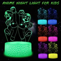 Hatraky 3D Anime Toys Night Light For Kids, 16 Color Change Decor Lamp, Warm White Light For Sleep, Illusion LED Light For Birthday Gifts Christmas Gifts For Boys Girls -Xmas Lighting Shop 71V69UiOYHL. AC SL1000