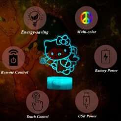 Cat Night Light - Kitty Lamp, 7 Color Change Decor Lamp With Remote, Dim, Timer, Gifts For Christmas Birthday Girls -Xmas Lighting Shop 71VKWbgNCnL. AC SL1500