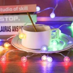 Scheinlicht 28FT 60LED Crystal Globe String Light Colorful Christmas Color Changing String Lights With USB Crystal Bubble Ball Fairy String Light For Wedding Patio Garden Party Outdoor Indoor Decor -Xmas Lighting Shop 71VKZyjgQcL. AC SL1500