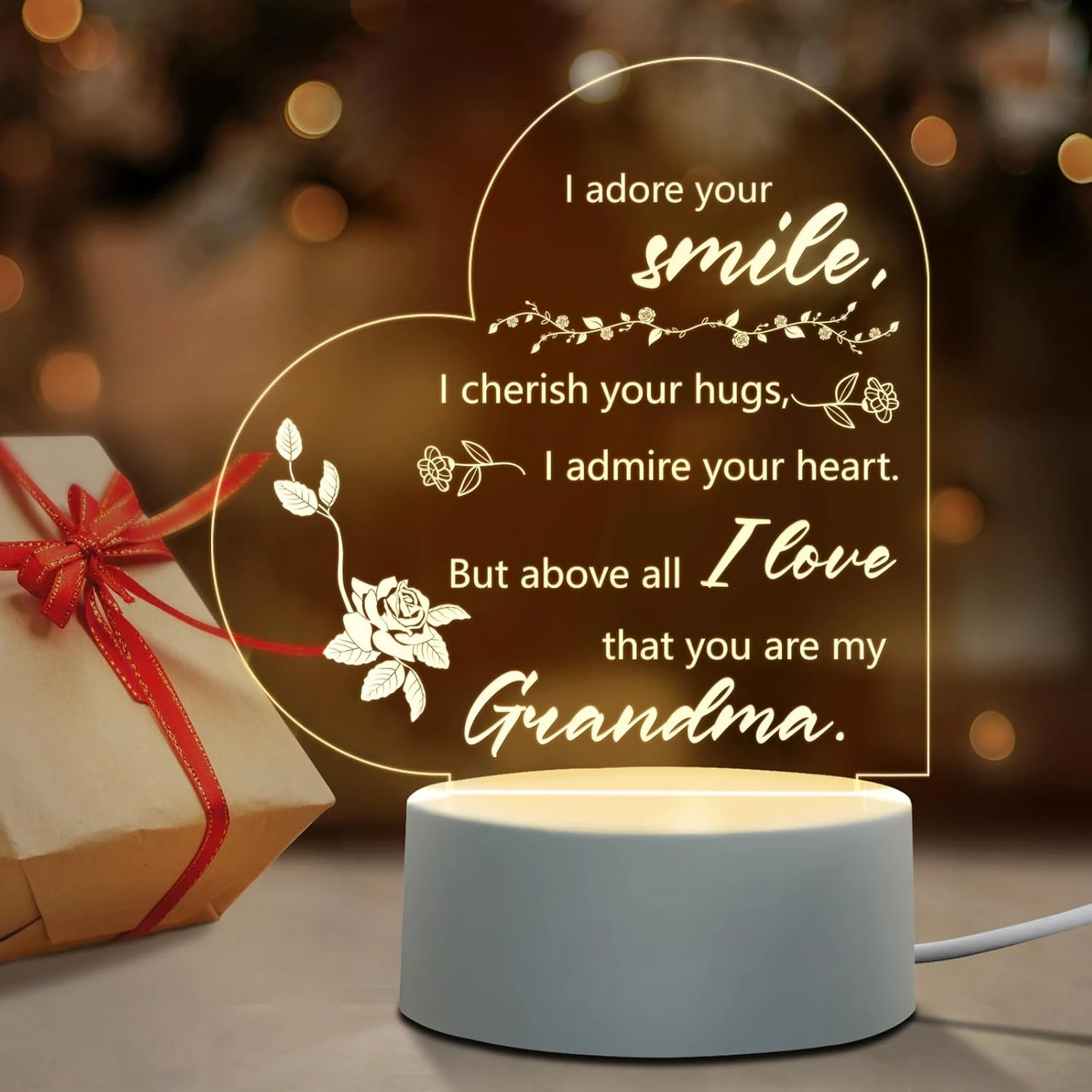 SteadStyle Gifts For Grandma From Grandson Granddaughter, Grandma Birthday Gifts Night Light, Best Grandma Gifts For Christmas, Mother's Day, Acrylic Night Lamp Gifts For Grandma, Grandmother 1 SteadStyle Gifts For Grandma From Grandson Granddaughter, Grandma Birthday Gifts Night Light, Best Grandma Gifts For Christmas, Mother's Day, Acrylic Night Lamp Gifts For Grandma, Grandmother