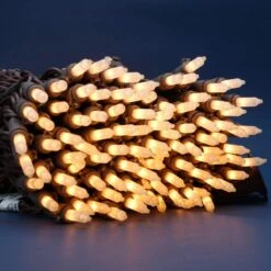 SWEET SHINE White Frost Christmas Lights, 200 Lights 66 Ft Brown Wire, Pack Of 2 Strands 100 Count UL Listed Holiday String Light (White Frost) -Xmas Lighting Shop 71W4KhfqoPL. AC SL1500