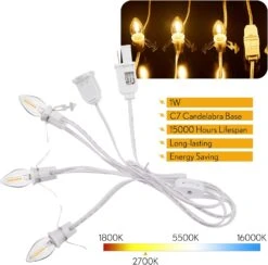 Meonum Accessory Cord With 3 LED Light Bulbs, 8.2 Ft Indoor Blow Mold Light Cord With Female Plug For Halloween Pumpkins Christmas Village Houses And Craft Projects Decoration, Warm White (1 Pack) -Xmas Lighting Shop 71WK2fuWmL. AC SL1500