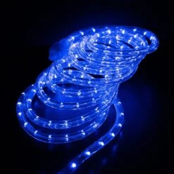West Ivory 288LEDs, 25ft Blue LED Rope Light W/ 8 Mode 1/2" Thick, Controller Connectable Outdoor Permanent Waterproof Accent Exterior Lighting, ETL Certified, Holiday Christmas Backyard Decor -Xmas Lighting Shop 71WSF2P3bzL. AC SL1000