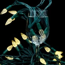 YULETIME Warm White One-Piece C6 LED Christmas Lights, Total 71 Feet 140 Count 2 Strands 35.5ft 70ct 6" Spacing Waterproof Strawberry String Light (Warm White) -Xmas Lighting Shop 71WUFivHMGL. AC SL1500