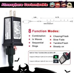 JMEXSUSS 250 LED Red Halloween String Lights With 8 Modes, 91.5ft Expandable Christmas Lights Outdoor Waterproof, Red LED Lights Indoor For Tree Patio Bedroom Party Christmas Halloween Decorations -Xmas Lighting Shop 71WaqIaPAEL. AC SL1500
