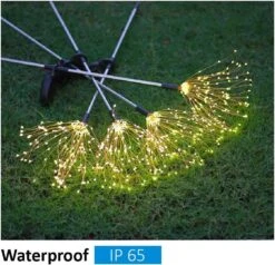 MOFAIRHOME 90LED Outdoor Solar Garden Lights, Waterproof 2 Flash Modes 50 Copper Wire String, Firework Stake Starburst Fairy Light, DIY Flowers Trees For Walkway Patio Lawn Backyard Christmas (Color) -Xmas Lighting Shop 71WbM6NeMfL. AC SL1001