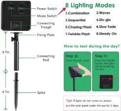 2-Pack 100 LED 64FT Crystal Globe Solar String Lights Outdoor, Waterproof Solar Outdoor Lights With 8 Lighting Modes, Solar Globe Lights For Garden Tree Patio Party Christmas Decorations (Warm White) -Xmas Lighting Shop 71WvE5QtydS. AC SL1500