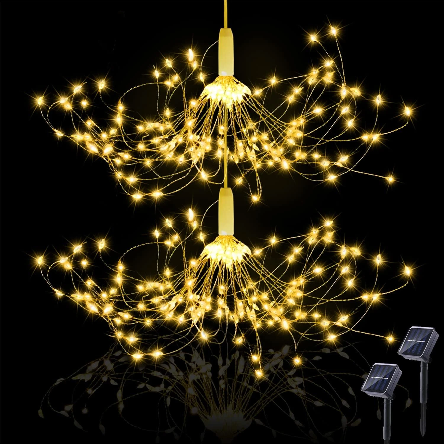 Crayfomo 200 LED Solar Starburst Light, Outdoor Chandelier Lights, 2 Pack Garden String Lights, 8 Modes Hanging Decorative Christmas Lights For Garden Patio Yard Path 1 Crayfomo 200 LED Solar Starburst Light, Outdoor Chandelier Lights, 2 Pack Garden String Lights, 8 Modes Hanging Decorative Christmas Lights For Garden Patio Yard Path