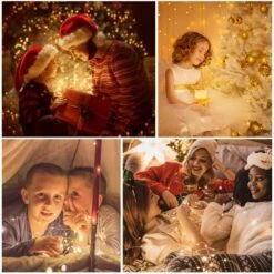 Solar String Lights Outdoor, 33Ft 100LEDs Solar Fairy Lights With 8 Lighting Modes Waterproof Decorative Copper Wire Lights For Christmas Patio Party Garden Gate Yard Wedding (Warm White, 2Pack) -Xmas Lighting Shop 71XgKRi4JL. AC SL1000