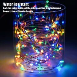 Honche Outdoor Solar String Lights 39Feet 120 Led Solar Fairy Lights With 8 Lighting Modes Waterproof Decoration Copper Wire Lights For Patio Yard Trees Halloween Christmas Wedding Party (RGB) -Xmas Lighting Shop 71XuFJEc4jL. AC SL1200