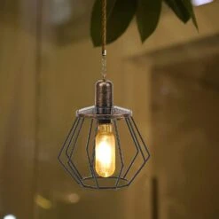 WEIYX Hanging Solar Lanterns, Solar Iron Retro Lanterns, Solar Garden Lights, Outdoor Waterproof, Used For Christmas, Path Garden Garden Decoration (B)