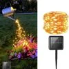 ZNYCYE Solar String Lights Outdoor, 8 Modes 220 Led Multi Strand Fairy Lights Waterproof, Warm White Watering Can Lights Firefly Bunch Lights For Garden Patio Tree Christmas Party Wedding Decoration