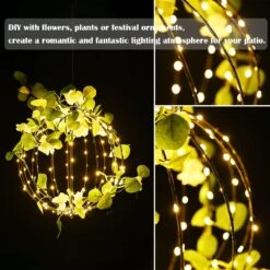 ZHOUDUIDUI 12" Outdoor Hanging LED Light Balls, Garden Pathway Lights Christmas Metal Globe Lights Warm White 160LED For Outdoor Garden Tree Patio Yard Porch Backyard Pathway Christmas Decor (1Pack) -Xmas Lighting Shop 71YT9PNYCjL. AC SL1500