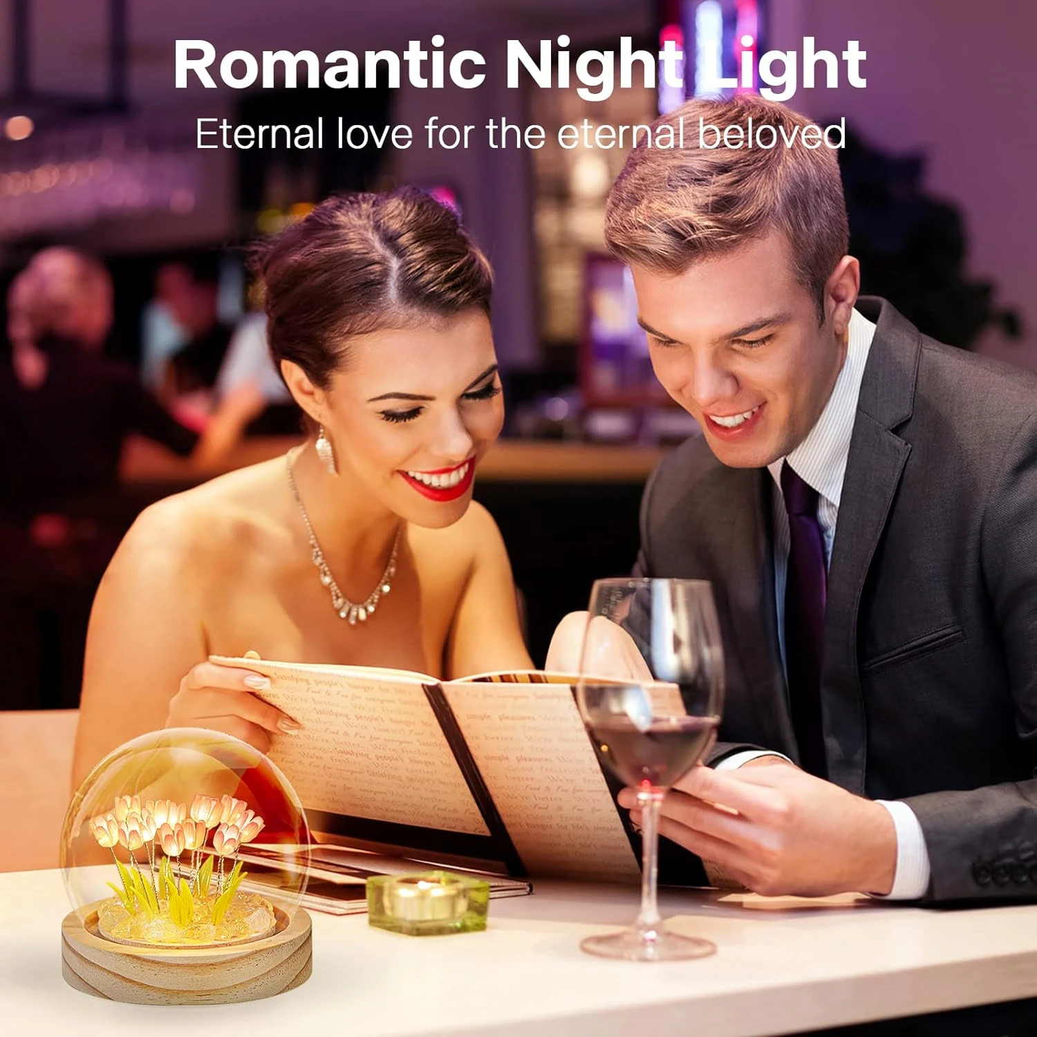 ONXE Tulip Night Light LED Tulip Decoration Simulation Flower Bedroom Table Lamp Atmosphere Decorative Lamp Glass Artificial Flower Christmas Birthday Gifts For Women Her Girlfriend Wife Sister Girls 3 ONXE Tulip Night Light LED Tulip Decoration Simulation Flower Bedroom Table Lamp Atmosphere Decorative Lamp Glass Artificial Flower Christmas Birthday Gifts For Women Her Girlfriend Wife Sister Girls - Image 3