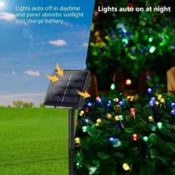 Joomer Solar Christmas Lights 72ft X 2 Pack 200 LED 8 Modes Solar String Lights Waterproof Solar Fairy Lights For Christmas Decorations (Multicolor) -Xmas Lighting Shop 71YfNgp VCL. AC SL1000