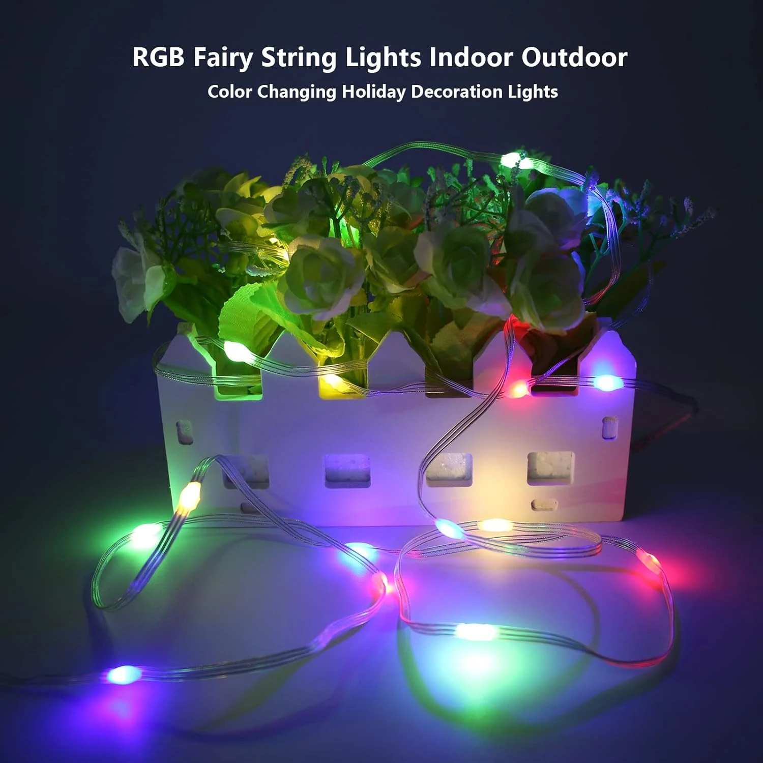 GLPE 100Ft 300 LED Fairy Lights Plug In, Multicolor String Lights Indoor Outdoor With Remote, 8 Modes Waterproof Twinkle Lights For Bedroom Garden Patio Party Wedding Christmas Decoration 3 GLPE 100Ft 300 LED Fairy Lights Plug In, Multicolor String Lights Indoor Outdoor With Remote, 8 Modes Waterproof Twinkle Lights For Bedroom Garden Patio Party Wedding Christmas Decoration - Image 3
