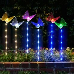 Abkshine Set Of 6 Butterfly Solar Garden Lights, Waterproof Color Changing Butterfly Stake Lights For Yard Garden Decor Outdoor Halloween Christmas Decorations, Unique Gardening Gifts For Women Mom -Xmas Lighting Shop 71Z6p312J3L. AC SL1500