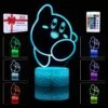 Arrucoly 3D Night Light Gifts LED Table Lamp 16 Colors Changing With Remote Control Room Decor Gifts For Fans Birthday Christmas (C)