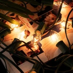 C9 Clear Christmas String Lights, Outdoor Christmas Lights String, Hanging Christmas Roofline Lights, Patio Lights For Outdoor Decor, Green Wire, 25 Feet -Xmas Lighting Shop 71Z9Psxr89S. AC SL1500