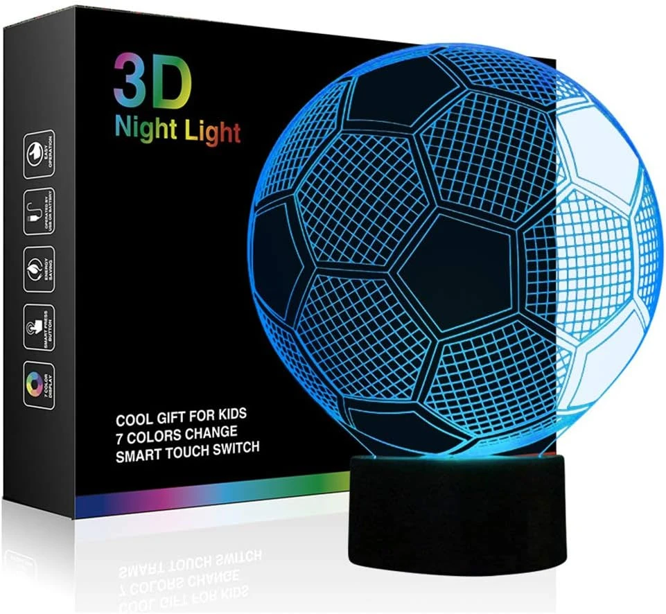 Ticent Soccer Night Light For Boys, Football 3D Illusion Lamps For Kids Bedroom Decors, 7 Color Touch Switch Cool Gifts For Girls Birthday Christmas Holidays 1 Ticent Soccer Night Light For Boys, Football 3D Illusion Lamps For Kids Bedroom Decors, 7 Color Touch Switch Cool Gifts For Girls Birthday Christmas Holidays