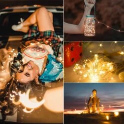 Renohef 2 Pack Solar String Lights,200 LEDs 66Ft Waterproof Outdoor Fairy Lights With 8 Lighting Modes,Garden Copper Wire Decorative Lights For Patio,Gate,Trees,Wedding,Party,Christmas -Xmas Lighting Shop 71ZW4ew9FL. AC SL1500