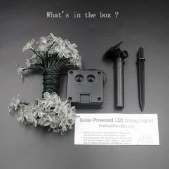 Mankinlu Solar Outdoor Cherry Blossom Strings Lights, 23 Feet 50 LEDs Solar Fairy Flower Lights Waterproof,Christmas Tree Lights,for Home, Lawn, Wedding, Patio,Party And Holiday Decorations Warm White -Xmas Lighting Shop 71ZvbVatH6L. AC SL1288