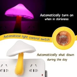 8 Pieces LED Mushroom Night Light Mushroom Night Lamp Plug In Lamp 7-Color Changing Mini Mushroom Lights Decorative Lights For Adults Kids Baby Children Thanksgiving Christmas -Xmas Lighting Shop 71ZzFgy24bL. AC SL1500