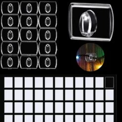 Tatuo 60 Pieces Mini Decorating Hook Clips, Holiday Christmas Light Hooks, Decorating Clips For String Lights, Multi-Function Decoration Hanging Clip For Home, School Outdoor(Clear, 0.71 X 0.51 Inch)