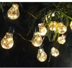 Janchs 14ft Battery Operated 20 Hanging Bulb 100 LED String Lights, Vintage Commercial Battery Outdoor Lights For Indoor Outdoor Decorations Home, Bedroom, Patio, Balcony, Christmas Party (8 Modes) -Xmas Lighting Shop 71aHarulY3L. AC SL1500