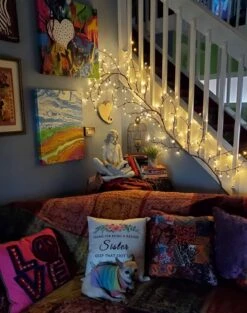 Curtain Lights Indoor Outdoor, 8.3ft 8 Modes 72 Led Globe String Lights Plug In, Window Lights For Patio Garden Wedding Party Bookshelf, Christmas Decorations, Warm White -Xmas Lighting Shop 71aQAmSqMBL. AC SL1500