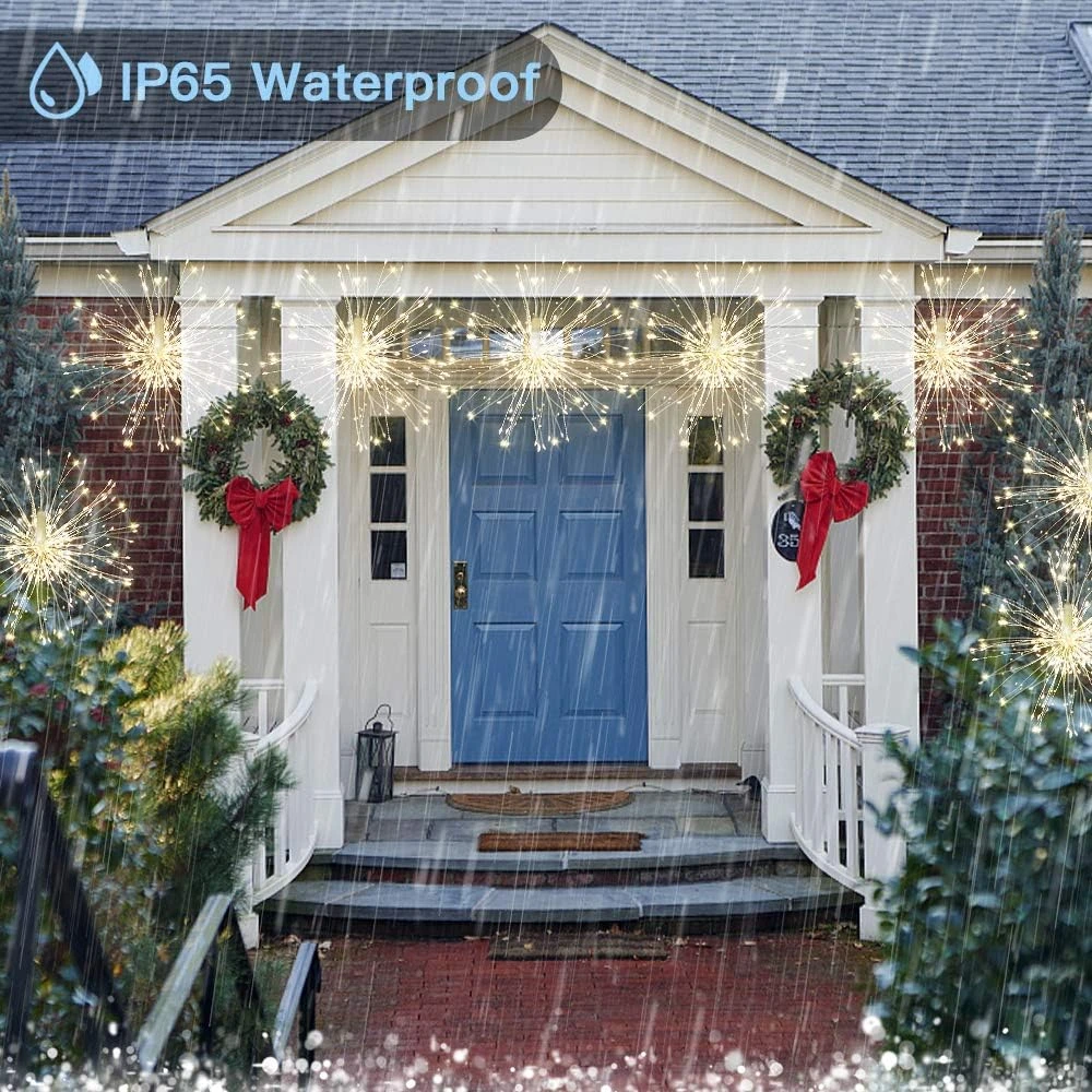 Fairy String Wire Lights Christmas Lights, LED DIY 8 Modes Dimmable Lights, Waterproof Decorative Hanging Starburst Lights For Christmas, Home, Patio, Indoor Outdoor Decoration (120-Warmlight, 4 Pack) 6 Fairy String Wire Lights Christmas Lights, LED DIY 8 Modes Dimmable Lights, Waterproof Decorative Hanging Starburst Lights For Christmas, Home, Patio, Indoor Outdoor Decoration (120-Warmlight, 4 Pack) - Image 6