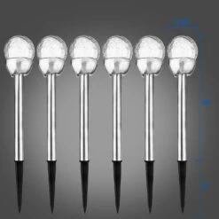 Honoson 6 Pieces Crackle Glass Solar Lights LED Color Changing Solar Lights Outdoor Lawn Lights Solar Lights For Christmas Garden Decor Lights Patio Pathway Lawn Yard Landscape -Xmas Lighting Shop 71ahB63HqBL. AC SL1500