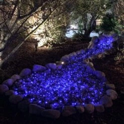 QITONG 2 Pack Blue Solar String Lights Outdoor Waterproof, Each 33ft 100 LED Solar Christmas Lights, 8 Modes Green Wire Solar Tree Lights For Pool Garden Patio Yard Tree Party Wedding -Xmas Lighting Shop 71atO0ukgrL. AC SL1016