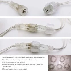 GTSYDING LED Icicle String Lights, Christmas Icicle Lights 16.4Ft 216 LEDs Window Curtain Starry Fairy Lights Plug In 8 Modes For Wedding Party Bedroom Garden Patio Outdoor Indoor (Warm White, 5) 11 GTSYDING LED Icicle String Lights, Christmas Icicle Lights 16.4Ft 216 LEDs Window Curtain Starry Fairy Lights Plug In 8 Modes For Wedding Party Bedroom Garden Patio Outdoor Indoor (Warm White, 5) -Xmas Lighting Shop 71b76iGYdPL. AC SL1500