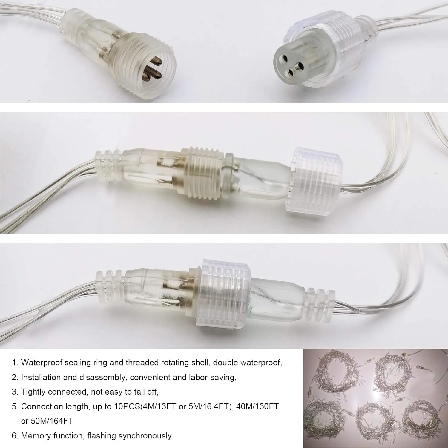 GTSYDING LED Icicle String Lights, Christmas Icicle Lights 16.4Ft 216 LEDs Window Curtain Starry Fairy Lights Plug In 8 Modes For Wedding Party Bedroom Garden Patio Outdoor Indoor (Warm White, 5) 5 GTSYDING LED Icicle String Lights, Christmas Icicle Lights 16.4Ft 216 LEDs Window Curtain Starry Fairy Lights Plug In 8 Modes For Wedding Party Bedroom Garden Patio Outdoor Indoor (Warm White, 5) - Image 5