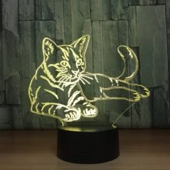 7 Color Changing Night Lamp 3D Atmosphere Bulbing Light 3D Visual Illusion LED Lamp For Kids Toy Christmas Birthday Gifts (Cat) -Xmas Lighting Shop 71bJCWPz4BL. SL1000