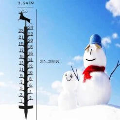 BIUWING 24 Inch Iron Art Snow Gauge Outdoor, Elk Snow Measuring Stick, Snowfall Gauge For Yard, Winter Snow Measurer Snow Ruler Inches, Christmas Decorations, Snowfall Measuring Device -Xmas Lighting Shop 71bVtMhb4EL. AC SL1500