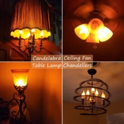 OHLGT E12 Flame Bulbs 2 Pack, 3 Mode LED Candelabra 1.2 Watt Warm White Chandelier 1800k Candle Light Bulbs, Flame Tip For Christmas Party Decorations -Xmas Lighting Shop 71bYEGgxHqL. AC SL1500