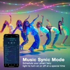 DAYBETTER Smart Fairy Lights, Fairy Lights USB Plug In With Remote, 33ft 100 LED App Control Multicolored Twinkle Lights, Fairy Lights For Room Bedroom Wedding Party Wall Christmas Tree Decorations -Xmas Lighting Shop 71c1y5xvnzL. AC SL1500