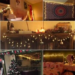 AMARS Battery Operated Globe String Lights With Remote Control 33FT LED Twinkle Ball Fairy Lights Room Wall Hanging Decorative Lighting For Christmas Bedroom Patio Indoor Outdoor (Warm White) -Xmas Lighting Shop 71c6eJCrmQL. AC SL1013