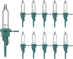 JL Missouri Parts 10 LED Clear 3.4 Volt .068 Watt Mini Bulb Christmas Light Bulbs Tree Light Replacement Indoor Outdoor