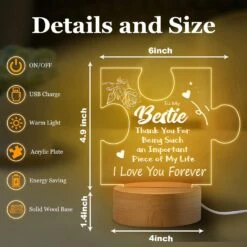 Coldbling Bestie Gifts For Women, Bestie Birthday Gifts, Engraved Acrylic Night Light For Best Friends, Christmas Gifts Thanksgiving Day Gift, Mothers Day Gift, Solid Wood Base -Xmas Lighting Shop 71cPGsgSaSL. AC SL1500