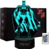 3D Night Light The Batman Action Figure Bedside Table Desk Illusion Lamp Color Changing LED Acrylic RGB Lights For Fans Toys, Kid Bedroom Decor, Birthday, Christmas, New Year Gifts