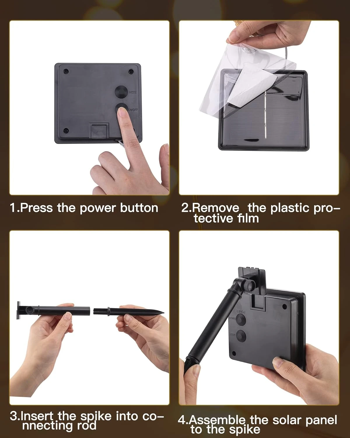 Brightown Outdoor Solar String Lights, 2 Packs Each 66Feet 200 Led Solar Powered Fairy Lights With 8 Modes Waterproof Decoration Lights For Patio Yard Trees Christmas Wedding Party (Warm White) 8 Brightown Outdoor Solar String Lights, 2 Packs Each 66Feet 200 Led Solar Powered Fairy Lights With 8 Modes Waterproof Decoration Lights For Patio Yard Trees Christmas Wedding Party (Warm White) - Image 8