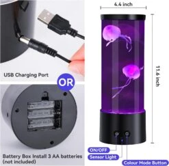 Gifts For Adults Kids, 17 Color Setting Jellyfish Tank Mood Light USB Powered Aquarium Night Light LED Fantasy Jellyfish Lava Lamp For Home Office Bedroom Decor For Christmas Holiday Birthday Party -Xmas Lighting Shop 71dIVNpMYjL. AC SL1500