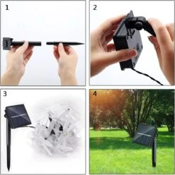 Solar Dragonfly String Light 30LED 21ft Garden Stake Lights Waterproof Outdoor Twinkle Fairy Lights With 8 Lighting Modes For Trees, Patio, Fence Christmas Decor (Warm White) -Xmas Lighting Shop 71dpTWzzScL. AC SL1200