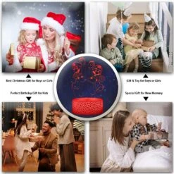 Hatraky 3D Anime Toys Night Light For Kids, 16 Color Change Decor Lamp, Warm White Light For Sleep, Illusion LED Light For Birthday Gifts Christmas Gifts For Boys Girls -Xmas Lighting Shop 71dpc9 b6L. AC SL1000