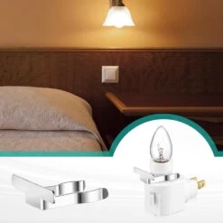 Reginary 8 Pcs Plug In Night Light Module Includes 7 Watt Bulb Plug In Night Light Set For Making Your Own DIY Decorative Night Lights, Wall, Bathroom, Hallway, Garage, Bedroom, Nursery, Christmas -Xmas Lighting Shop 71dsHuK2rjL. AC SL1500